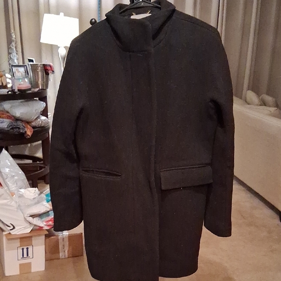 J. Crew Women's Black Pea Coat - Picture 4 of 5